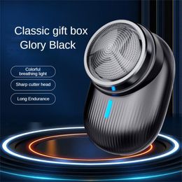 Electric Shavers Electric Mini Shaver USB Rechargeable Razor Waterproof Men's Travel Portable Beard Knife Rotary 3 Head 36-45db Shaver Men Gifts 230529