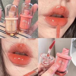 Lip Gloss Crystal Jelly Lipstick Liquid Moisturizing Mirror Water Clear Light Glaze Tint Non-stick Cup Makeup Beauty