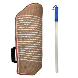 Equipment Professional Dogs Bit Training Arm Sleeve with Whip Agitation Stick Arm Protect