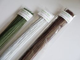 Packaging Paper 23"lenght craft florist wire 26gauge green paper covered wire 200pcs wreath wire 230530