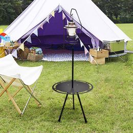 Camp Furniture Camping Table Detachable Small Round Portable Folding Outside Tea For Picnic Patio