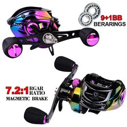 Accessories Baitcasting Reel 7.2 1 Ultralight Casting Metal 10KG Maximum Pulling Wheel Roll Fishing Baitcast P230529