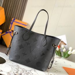 10A Mirror Quality Designers MM Shopping Bags Womens Real Leather Black Purse Embossed Letters Tote Luxuries Handbag Composite Shoulder Bag With Small Pouch