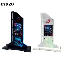 Cooling DIY RGB Vertical GPU Bracket With 2.4 Inch LED Temperature Screen Monitor ROG VGA Holder Video Card Support AURA SYNC