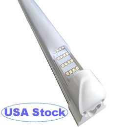 72W 4FT Led Fluorescent Tube Light Energy Saving T8 Integrated 4 Row Lights Fixture Supermarket Parking Workshop Aluminum Plastic Housing Lamps crestech888