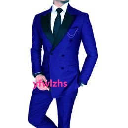 Wedding Tuxedos Double-Breasted Mens Suit Peak Lapel Formal Business Mens Jacket Blazer Groom Tuxedo Coat Pants 2151123