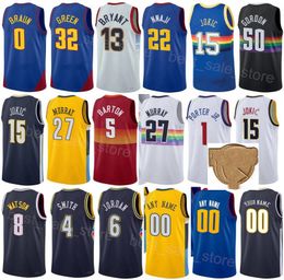 Printed Basketball Vlatko Cancar Jersey 31 Reggie Jackson 7 Jeff Green 32 Christian Braun 0 Zeke Nnaji 22 Ish Smith 14 Peyton Watson 8 Shirt 2023 Finals Women Men Kids