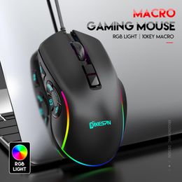 Mice Gaming Mouse Computer Mouse Gamer 7200DPI 10 Buttons 7 Colours Ergonomic Pro PC Mice RGB Wired Mouse For Laptop PC Games