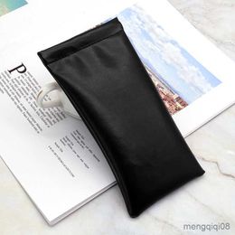 Sunglasses Cases Bags Black Portable Leather Glasses Case Holder Box Eyeglasses Storage Pouch Bag Cover Eyewear Accessories 18x9cm