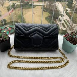 Luxury Designer New Style Marmont Shoulder Bags Women Gold Chain Cross Body Bag PU Leather Handbags Purse Female Messenger Tote Bag3A