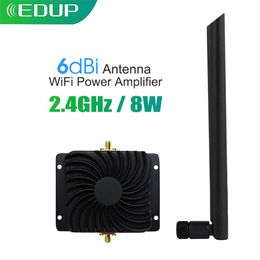 Routers EDUP WIFI Booster Amplifier 2.4G 8W 802.11N Wireless WIFI Long Range Extender for Wireless Repeater Router Signal Amplificador