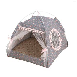 Cat Carriers Pet Bed Dog Tent House Dogs Nest Summer Breathable Puppy Supplies For Middle Large Cage