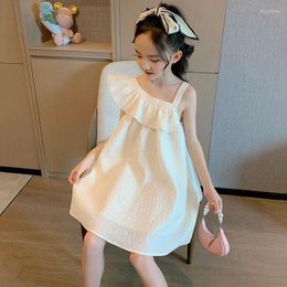 Girl Dresses 2023 Summer Fashion Princess Dress Suspender Skirt Kids Comfortable Casual Boutique Clothing Simple Style