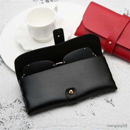 Sunglasses Cases Bags Durable Leather Glasses Case Women Men Solid Colour Pouch Bag Eyewear Box Lightweight Eyeglass Holder Protector