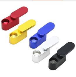 Smoking Pipes Creative Mini Double Layer Folding Metal Pipe Portable Multi color Rotating Pipe Set