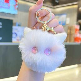 Cute Plush Cat Keychain Cartoon Doll Toy Pendant Keyring For Women Girls Bag Ornament Car Key Chain Children Gifts Accessories