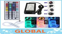 Waterproof IP65 5M 300 Leds SMD 5050 RGB lights led strips 60 ledsM remote controller 12V 5A power supply with EUAUUKUSSW8893572