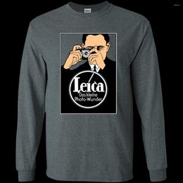 Men's T Shirts Leica Retro Camera Pography - G240 Long Sleeve T-Shirt