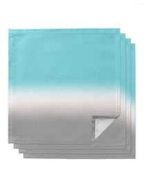 Table Napkin 4pcs Blue Green White Gray Gradient Square 50cm Party Wedding Decoration Cloth Kitchen Dinner Serving Napkins