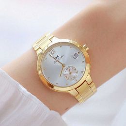 2022 Famous Brand Unique Stainless Steel Waterproof Gold Women's Watch G230529