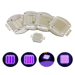 High Power COB Led Chip Led Beads Light Source 30MIL 35MIL 45MIL 10-50W 100W Diode Purple Ultraviolet Ultra Violet Bulb Lamp Beads for Spotlight DIY Lighting usalight