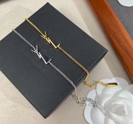 Designer original Girls Mulheres Carta Bracelets Elegante Love 18K Bulbões de ouro y Charme Bracelet Jóia de Jóia