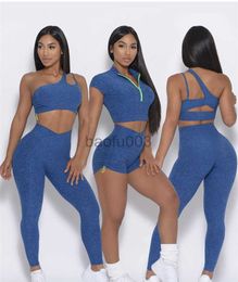Women's Tracksuits Seamless Set Female 2 Two Piece Set Women Fitness Workout Set Outfits Top Sports Bra Shorts Active Wear Fitness Gym Clothes J230525