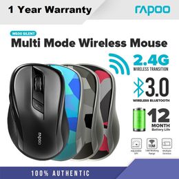 Mice Rapoo M500G Silent Wireless Mouse MultiMode SmallHands Bluetooth Mouse 4 Adjustable DPI Ergonomic Mouse for Computer PC Laptop