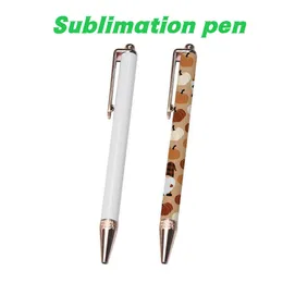 Sublimation Ballpoint Pens Blank Heat Transfer Sublimation Metal Pen DIY for School Student ups