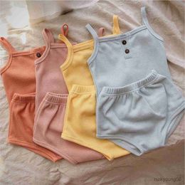 Clothing Sets Infant Baby Girls Outfit Summer New Camisole Suit Children's Triangle Shorts Set