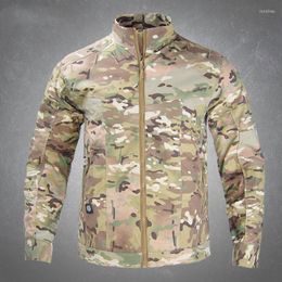 Men's Jackets Mens Casual Waterproof Wear-resistant Camouflage Windbreakers Outdoor Hiking Hunting Cargo Coats Male Tactical Military