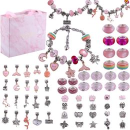 Necklace Earrings Set DIY Charms Bracelet Making Spacer Beads Pendant Accessories For Jewelry Creative Children Gifts