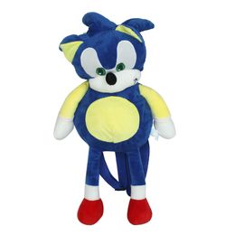 Wholesale Hedgehog Sonic Plush Cartoon Backpack Mobile Phone Cute Parent Child Backpack Birthday Gift