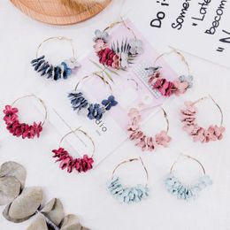 Earrings for women Charm Modern Girls Simple Fashion Jewellery Petals Gifts Cute Trends Dangler Eardrop Hoop Earring