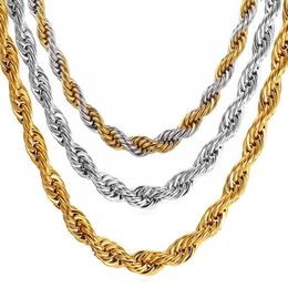 Gold Chains Necklace Bracelet Chain Fashion Stainless Steel Colour Plated 18K Gold Chains Necklaces