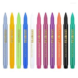 Nail Art Kits 12Pcs Graffiti Pen Painting Liner Brush For DIY E1YD