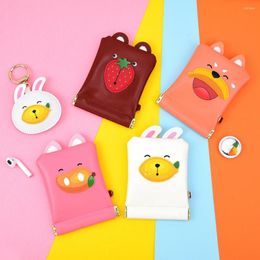 Storage Bags Headphone Bag Shrapnel Switch Smooth Opening Automatic Closing Easy Access Anti-lost Fruit Animal Shape Pouch Office Supply