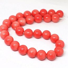 Beads High Quality Wholesale Retail Factory Price Red Baking Paint Glass Round Spacer Loose 4-14mm Jewelry 15inch B1627