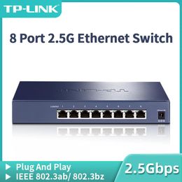 Switches TPLink 2.5G Ethernet Switch 8 Port 2.5GBASET Network Switcher RJ45 2500Mbps Plug and Play Hub Internet Splitter TLSH1008