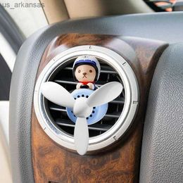 Car Air Freshener Car Air Freshener Bear Pilot Vent Perfume Diffuser Rotating Propeller Air Outlet Fragrance Cute Cartoon Decor Auto Accessories