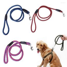 Dog Collars Strong Pet Braided Nylon Rope Soft And Comfortable Dogs Leash Lead Durable Heavy Duty For Small Pets 120cm