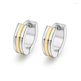 Hoop Earrings 1Pair Stainless Steel Creoles Ear Plugs For Men 4x14mm Pendientes Fashion Jewelry Anti-allergic