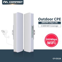 Routers Comfast 300Mbps 5G wireless Outdoor Wifi Long range cpe 2*14dbi Antenna wi fi repeater router Access point bridge AP CFE312A V2