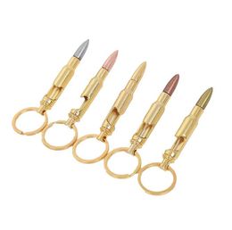 Bullet Bottle Openers Zinc Alloy Key Ring Pendant Bullet Model Beer Bottle Opener Keychains Bar Gadget Metal Kitchen Tools