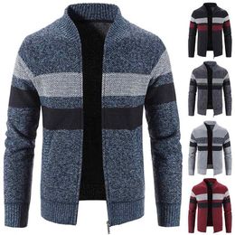 Men's Sweaters Men's Sweater Coat Original Style Street Casual Sports Autumn/winter Fleece Knit Cardigan Baseball Collar Jacket