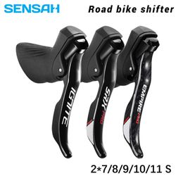 Bike Derailleurs SENSAH Road Shifter 16 18 20 Speed 2x7 2x8 2x9 2x10 Brake Lever for Shimano Tiagra Sora Claris 230530