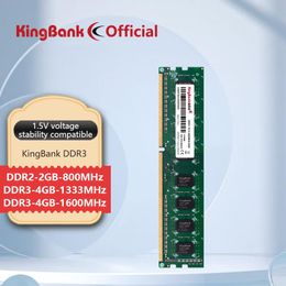 RAMs Kingbank DDR3 1333mhz 8GB 4GB Memory DDR2 800Mhz DDR3 1600Mhz 240pin 1.35v/ 1.5V Desktop RAM Dimm with Intel AMD Platform