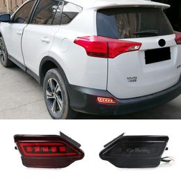 1 Set For Toyota RAV4 RAV 4 2013 2014 2015 Car Rear Bumper Light Warming turn Signal Reflector Lamp brake light Fog Lamp