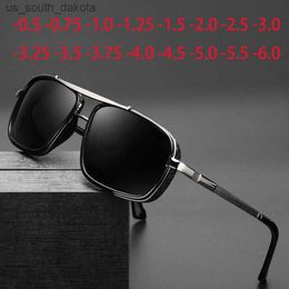 Sunglasses 0 -0.5 -0.75 -1.0 To -4.0 Gray/Tea Lens Prescription Sunglasses Men Polarised Myopia Lens Goggle Punk Sun Glasses L230523