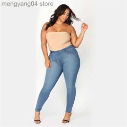 Women's Jeans Hot sale women's plus size jeans Fashion high waist skinny jeans Casual denim pencil pants XL-5XL drop shipping T230530